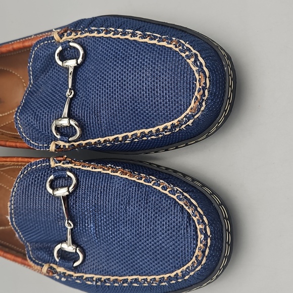 TB Phelps Traditions Mesh Bit Drivers Navy Men 9 M loafers slip on Horse Bit main image 8